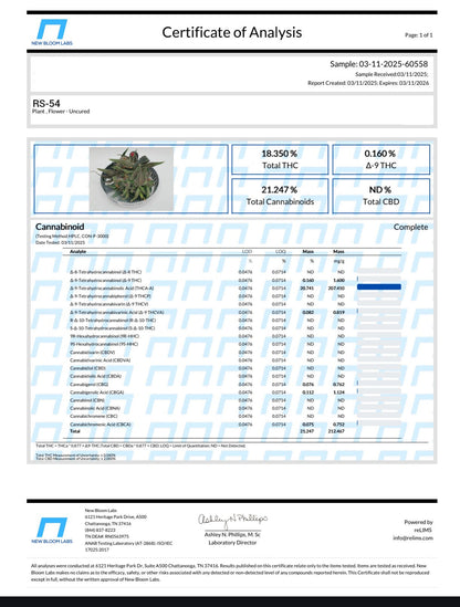 Quarter Ounces, Type 1 Hemp Flower
