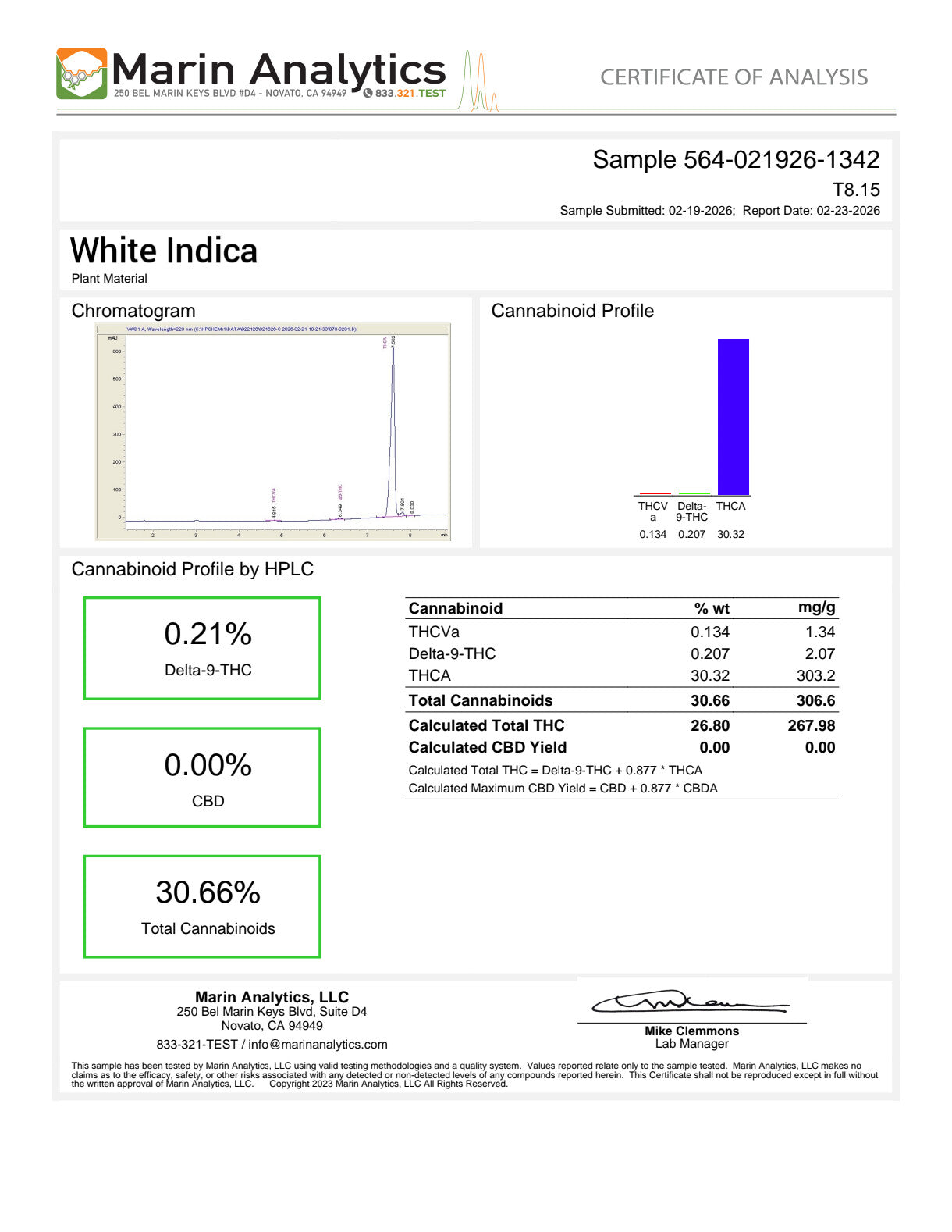 AAA •White Indica •Hybrid 50/50, AZ Specialty Hemp Flower
