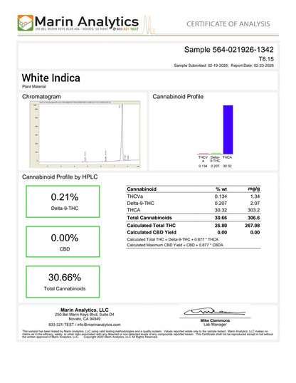 AAA •White Indica •Hybrid 50/50, AZ Specialty Hemp Flower